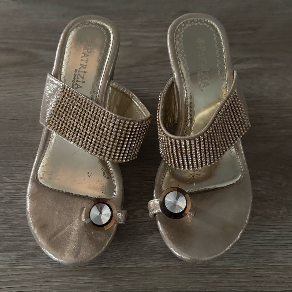 Gold Embellished Women's Sandals